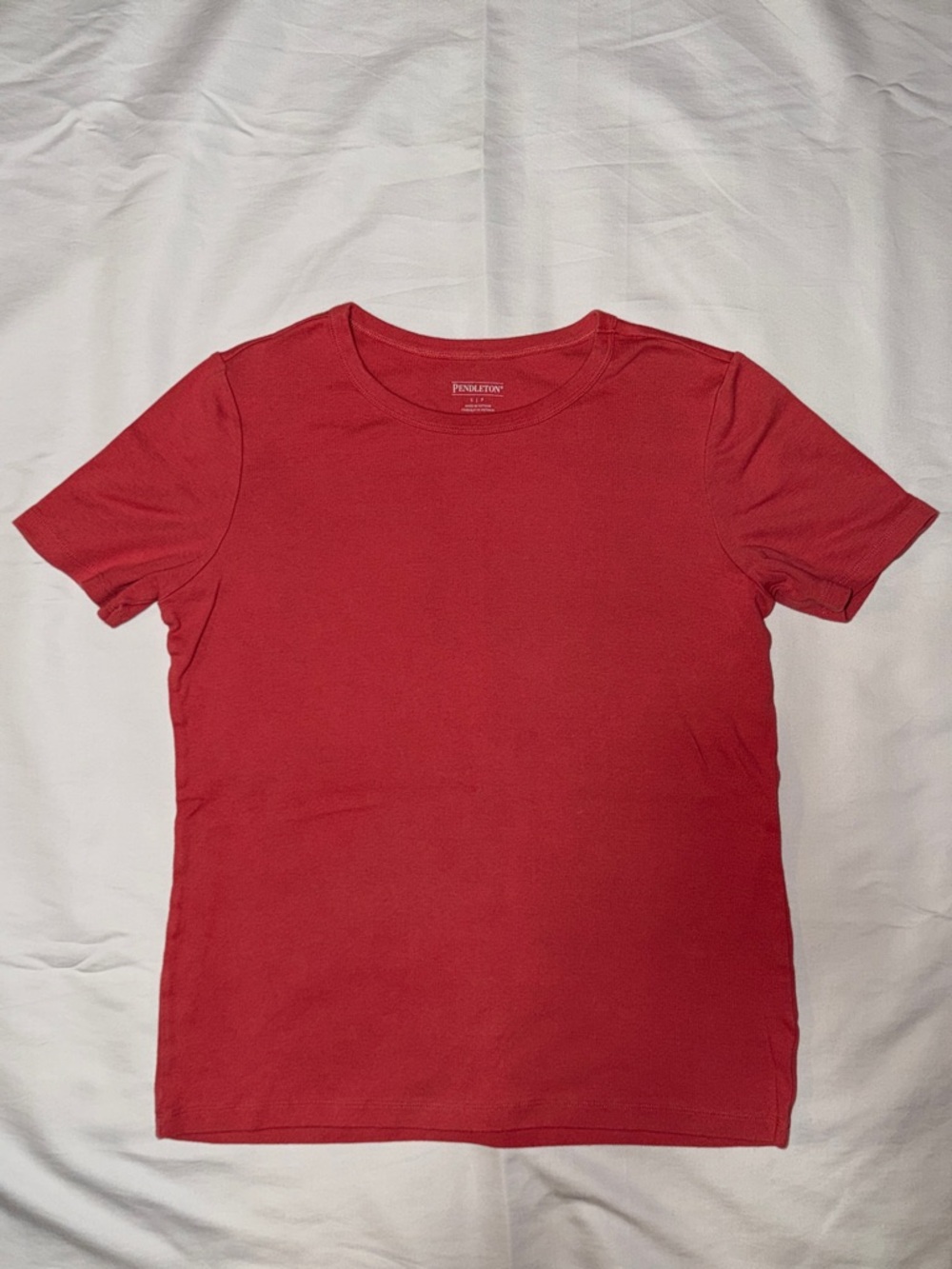 Pendleton Red 100% cotton Short Sleeve Crewneck Tee size S